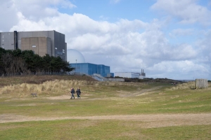 Sizewell beach looking towards the nuclear power plants Sizewell A and B - C will sit beyond them. Image: Newsquest (Image: Sizewell C)